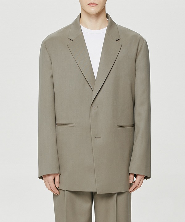 404 RELAXED 2 BUTTONS WOOL JACKET [BEIGE]