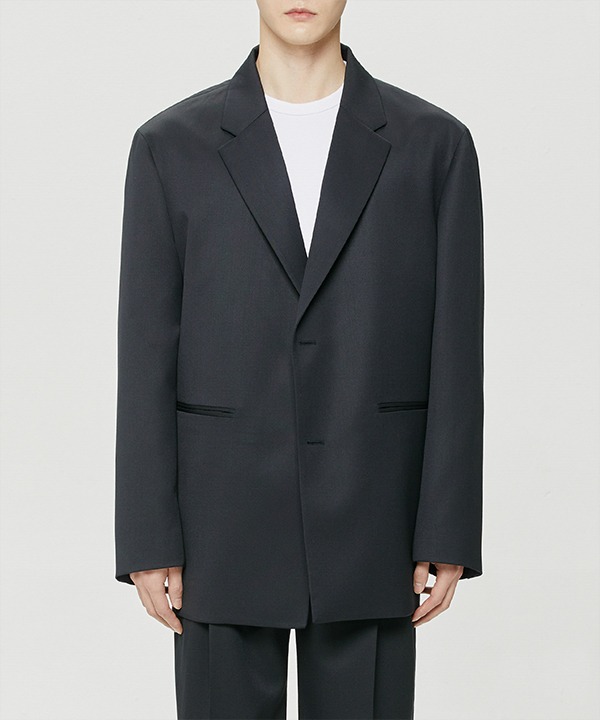 404 RELAXED 2 BUTTONS WOOL JACKET [DARK NAVY]